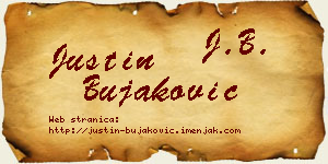Justin Bujaković vizit kartica